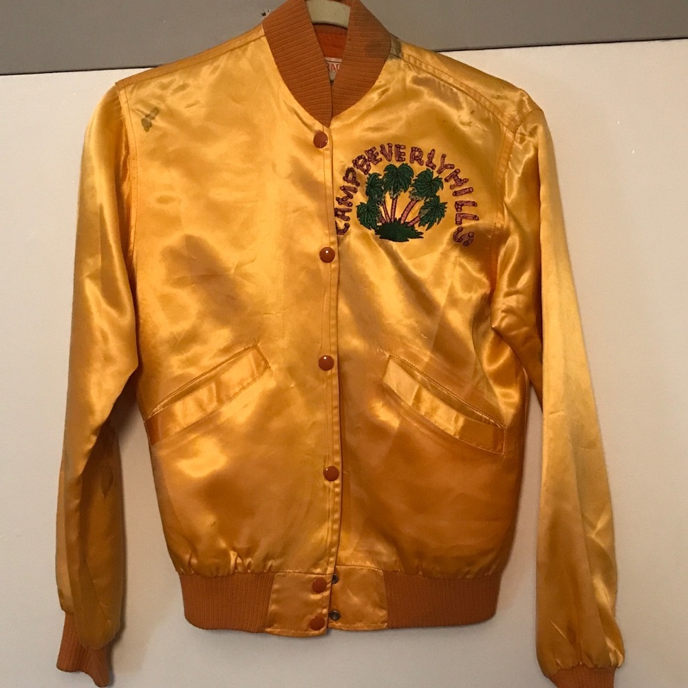VINTAGE Camp Beverly Hills satin jacket.